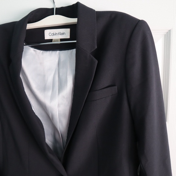 Calvin Klein Navy Button Blazer - Picture 5 of 16